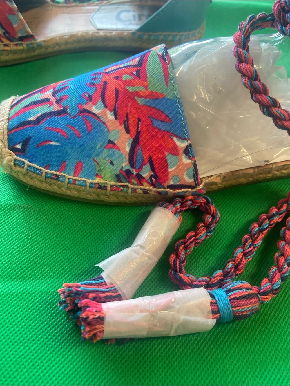 Circus by Sam Edelman Tropical Multi Espadrille Lace-Up Flats - Picture 2 of 9
